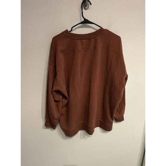 Lululemon Perfectly Oversized Crew Women’s Size 12 Rock Rust Orange Sweater - Picture 2 of 5